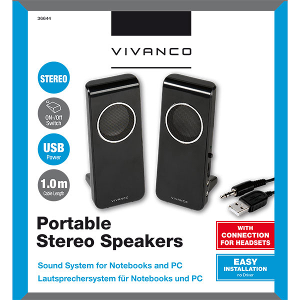 VIVANCO 36644 2.0 PC-Lautsprecher