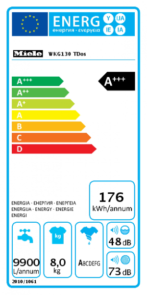 MIELE WKG 130 (TD) elöltöltős mosógép