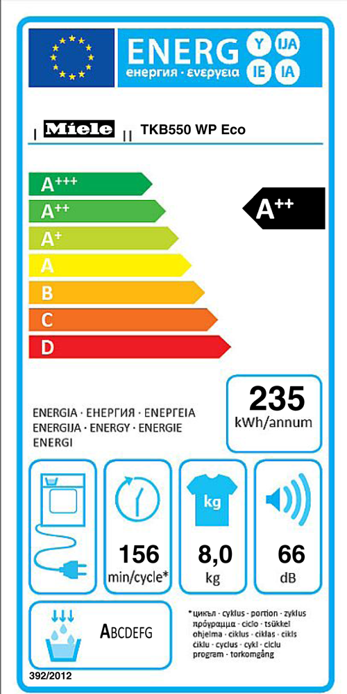 MIELE TKB550 WP LW HU hőszivattyús szárítógép 