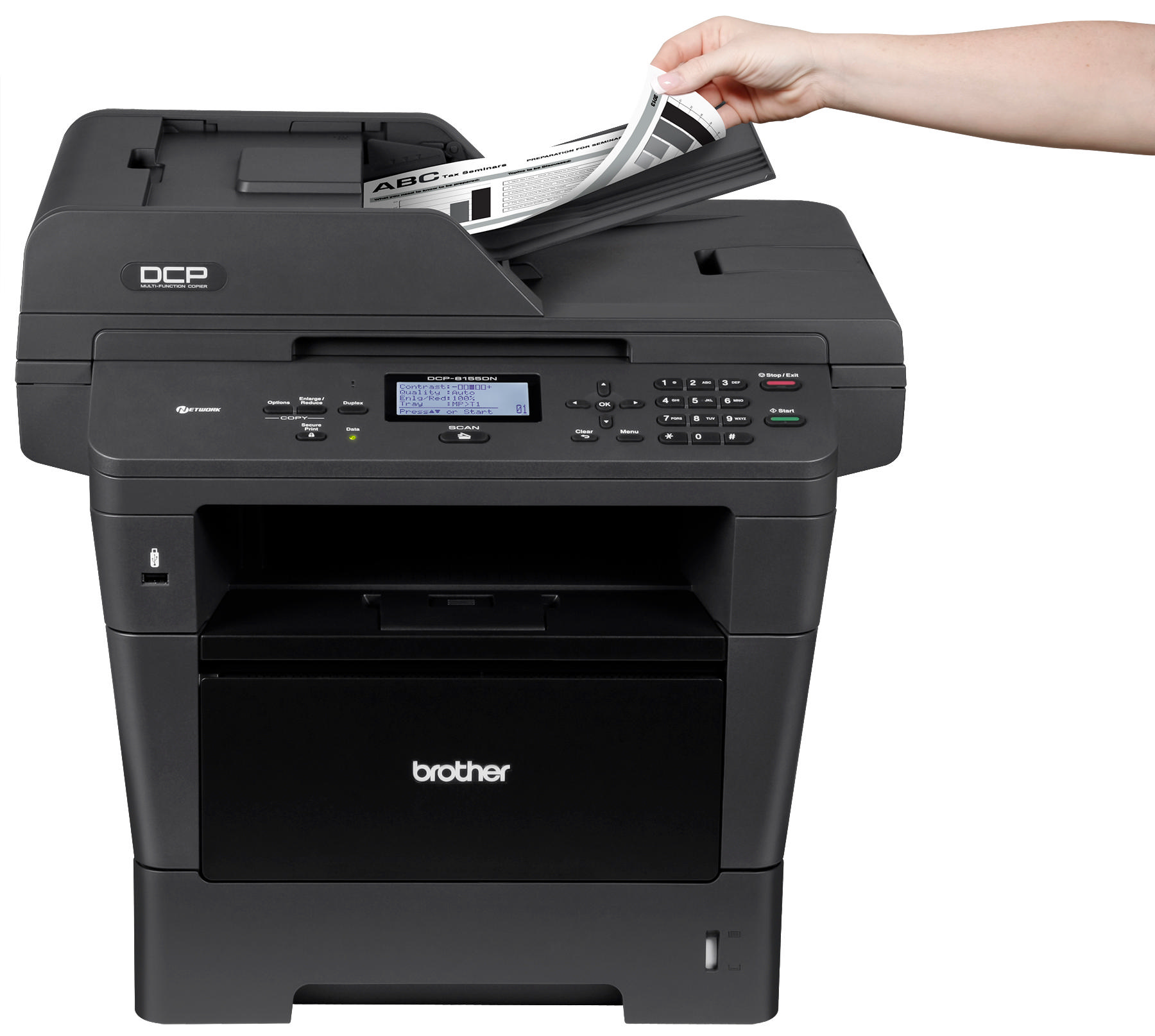 BROTHER DCP-8155DN Siyah Beyaz Çok Fonksiyonlu Lazer Yazıcı