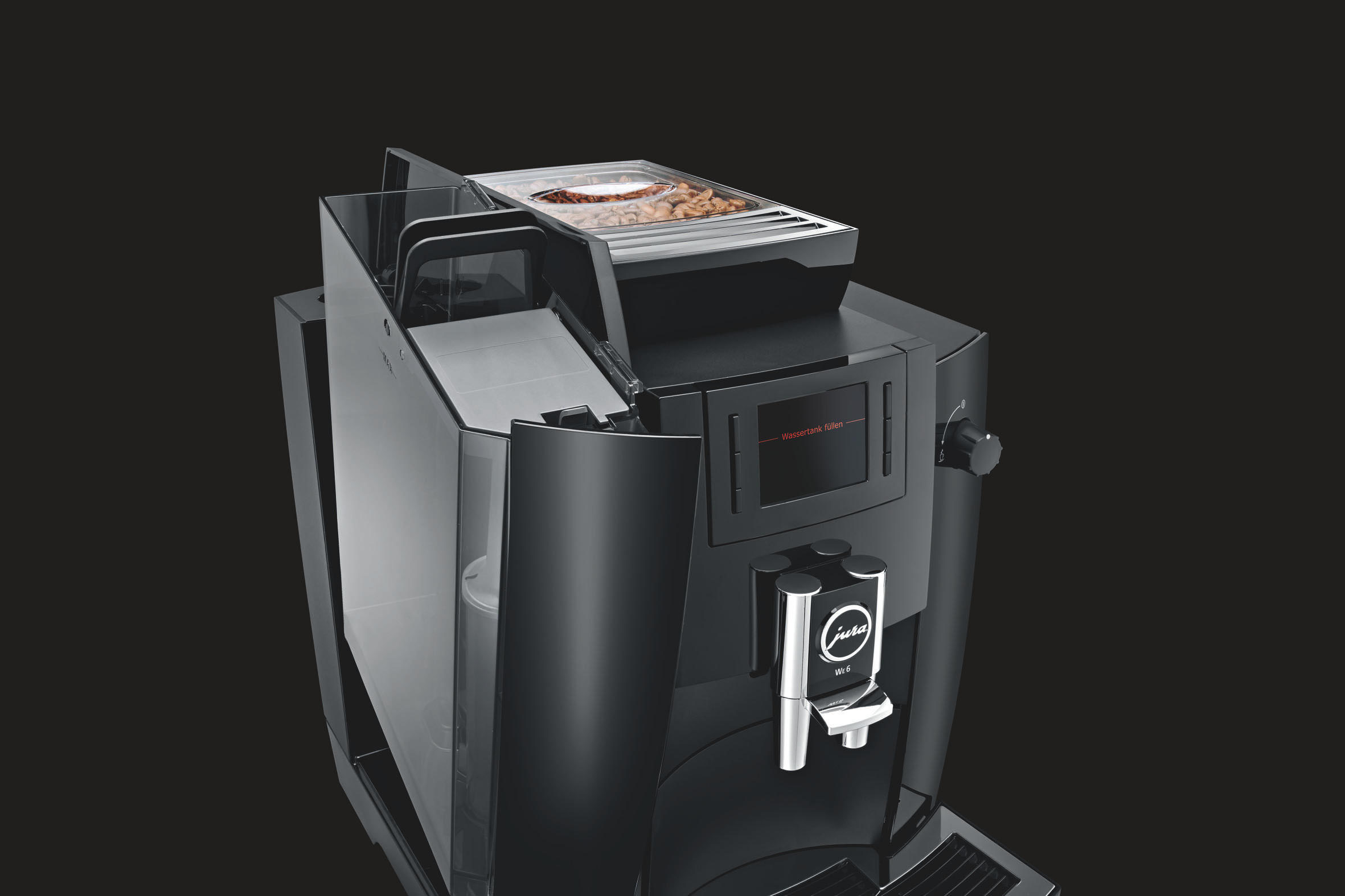 JURA Kaffeevollautomat 15114 WE6 Kaffeevollautomat (Schwarz, Aroma G3-Mahlwerk, 15 bar)