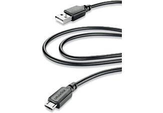 CELLULARLINE USB-kabel - microUSB Charge & Sync 2 m Zwart (USBDATACMICROUSB2M)