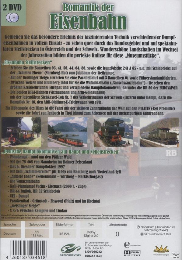 DVD-Cover mit Text über Züge und Landschaften, mit Bildern von Zügen und Landschaft.
