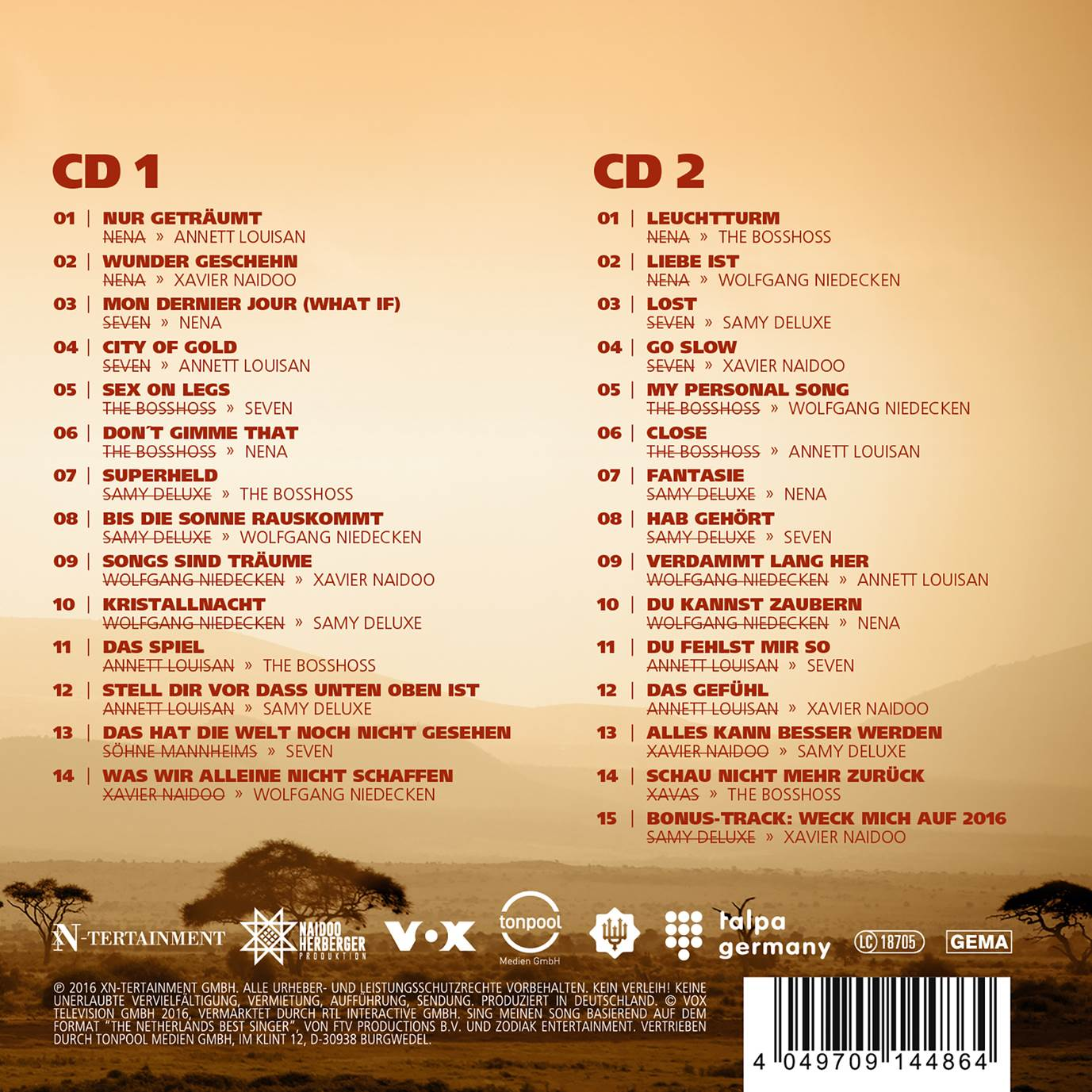 Tauschkonzert Song - (CD) VARIOUS Sing - (Deluxe) Das - Meinen 3
