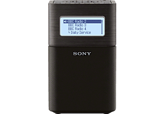 SONY XDR-V1BTDB - Tragbares Uhrenradio mit Bluetooth (DAB+, FM, Schwarz)