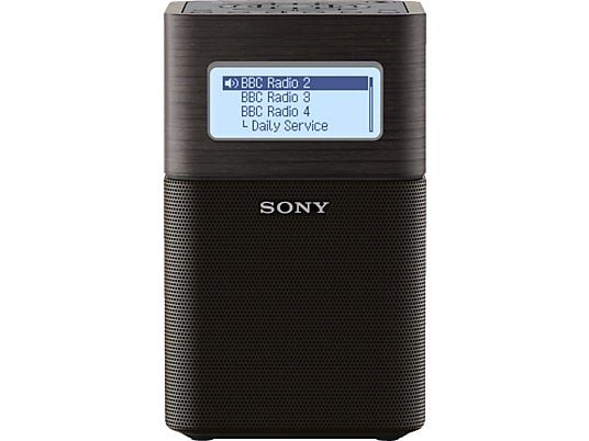 SONY XDR-V1BTDB - Tragbares Uhrenradio mit Bluetooth (DAB+, FM, Schwarz)