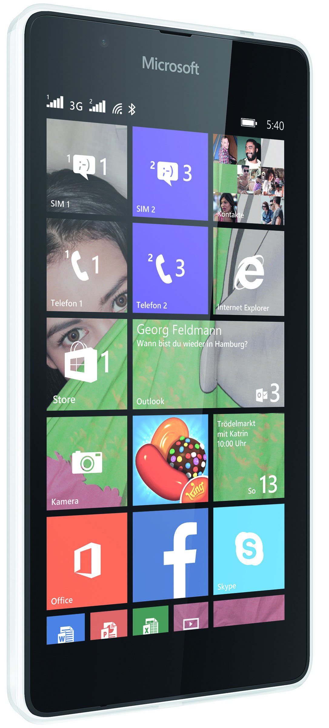 MICROSOFT Lumia 540 8 GB Weiß Dual SIM