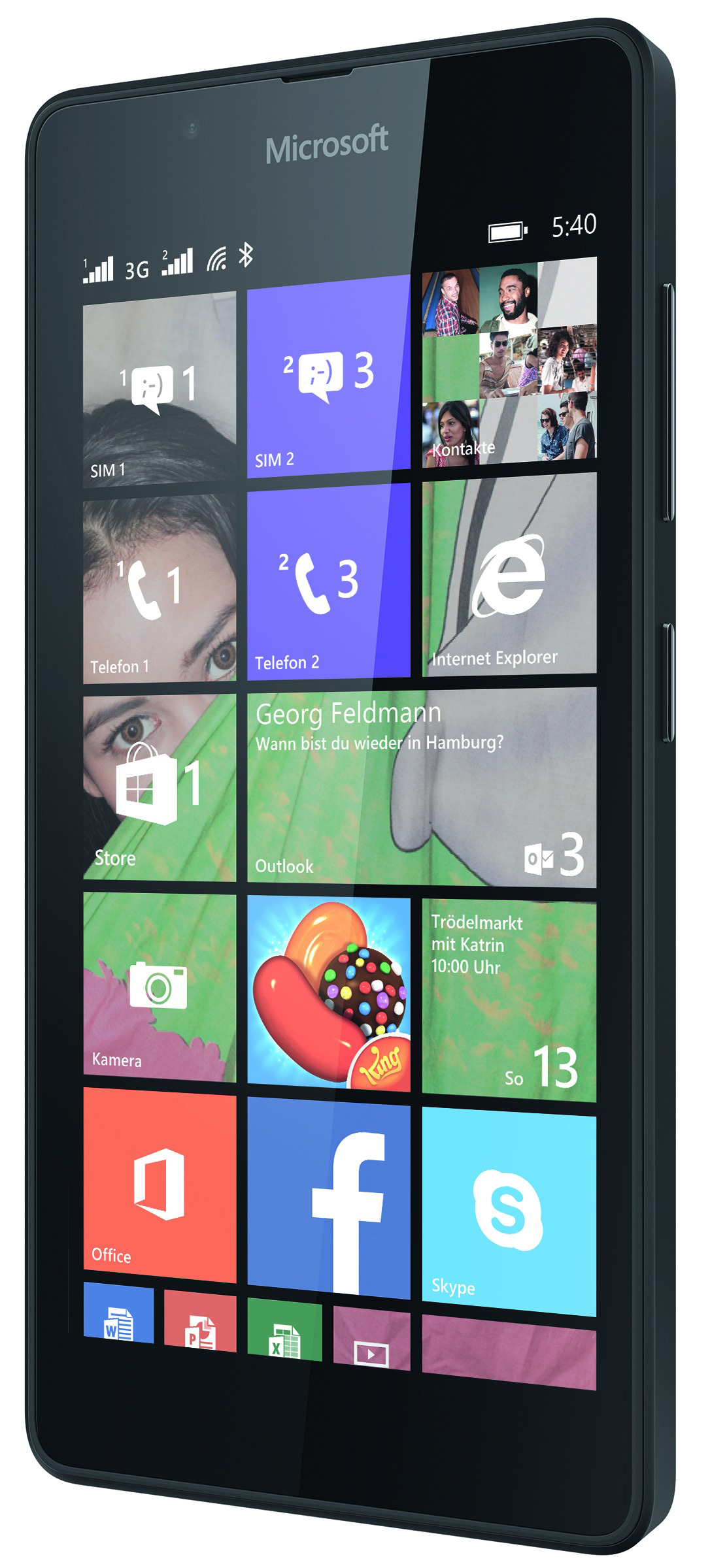MICROSOFT Lumia 540 8 GB Schwarz Dual SIM