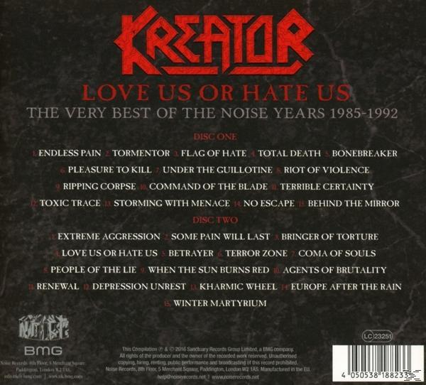 Kreator - Love Us Or Hate Us-Very Best Of The Noise Years  - (CD)