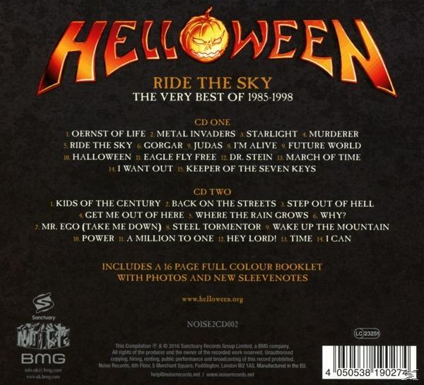 Albumcover mit Kürbiskopf, Text und Titelliste, mit Logo unten.