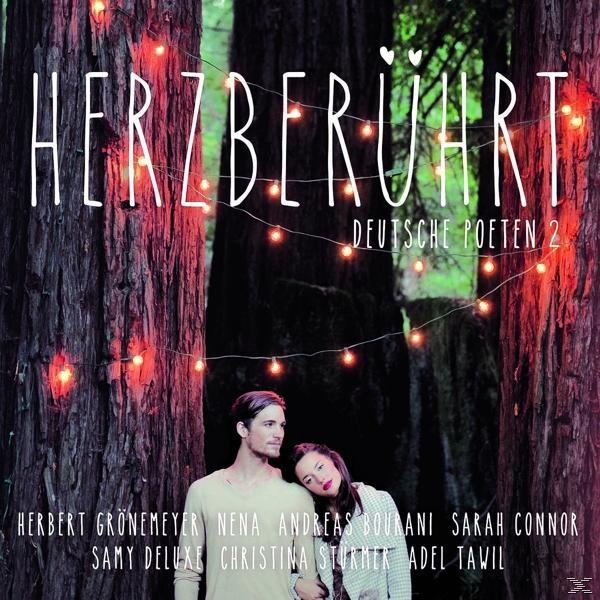 Albumcover mit Paar und Bäumen. Text: Herzberührt, Deutsche Poeten 2.