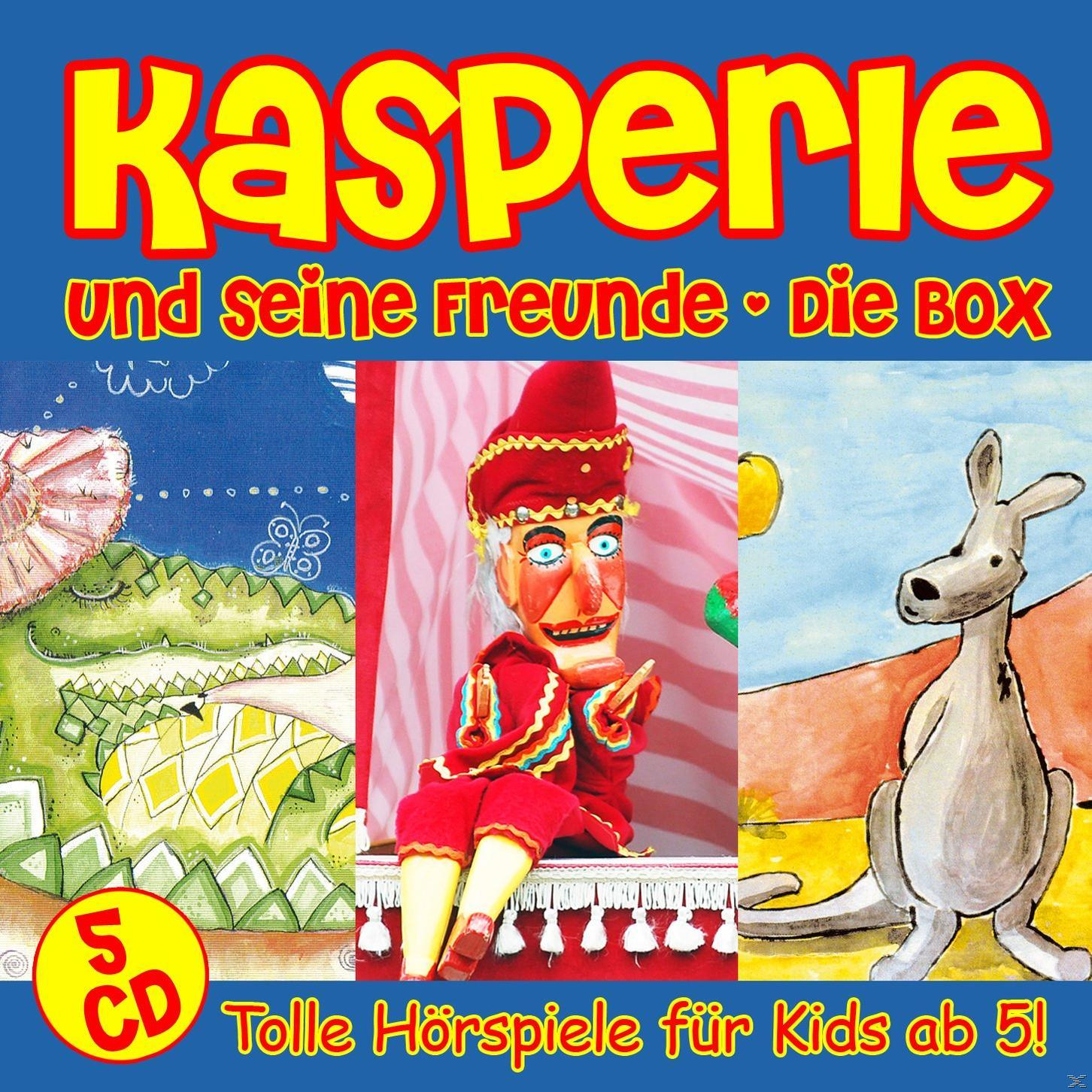 CD-Cover von 'Kasperle und seine Freunde'. Cartoon-Puppenbild.
