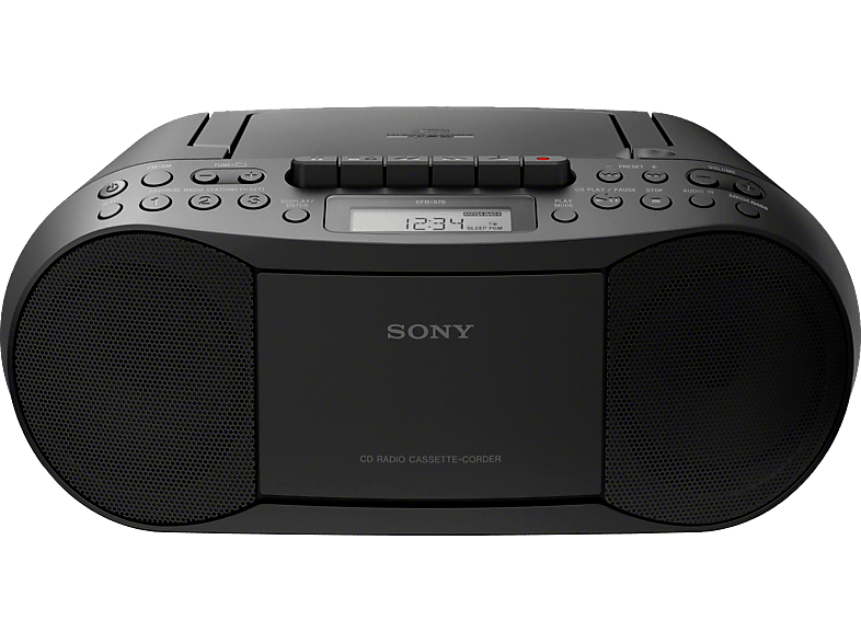 SONY Boombox draagbare radio CD/cassette Zwart (CFDS70B.CED)