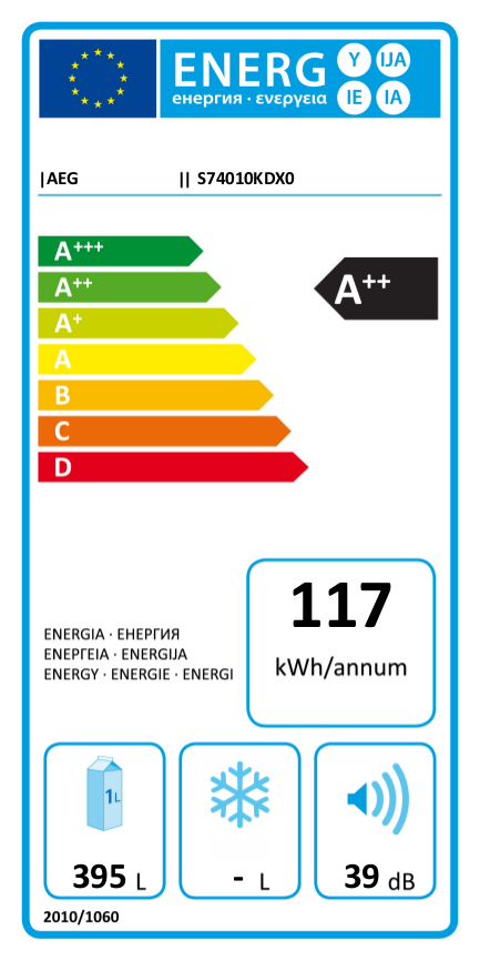 AEG S74010KDX0 hűtőszekrény