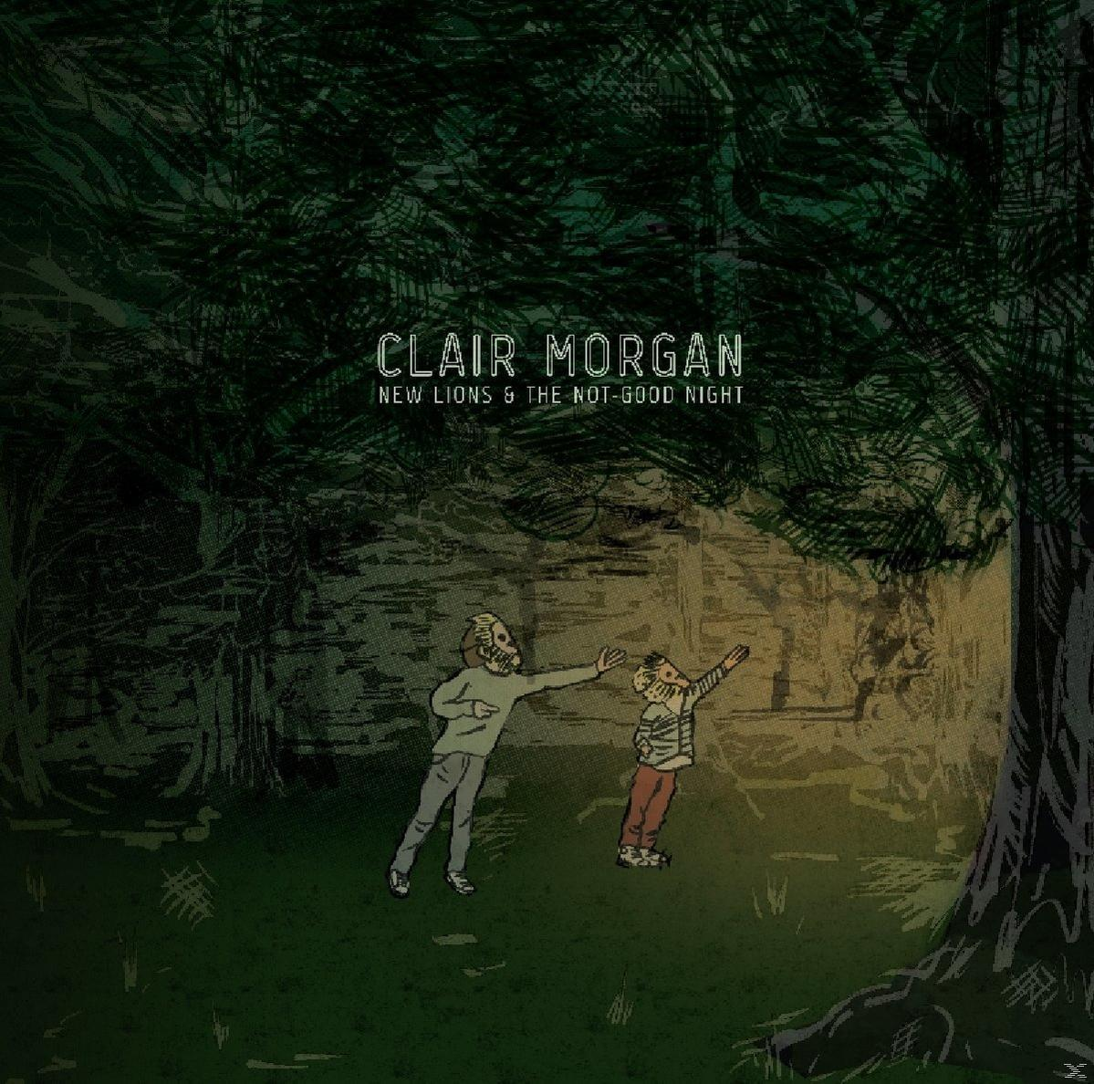 Albumcover, zwei Figuren in einem Wald, mit Text in Weiß.