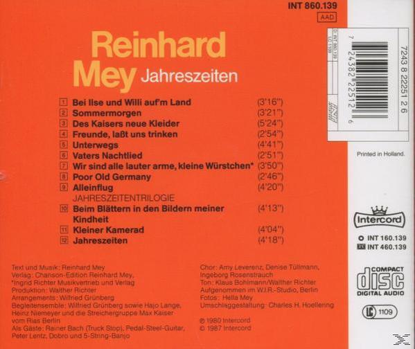 Rückseite einer CD-Hülle mit Titelliste und Text auf Deutsch.