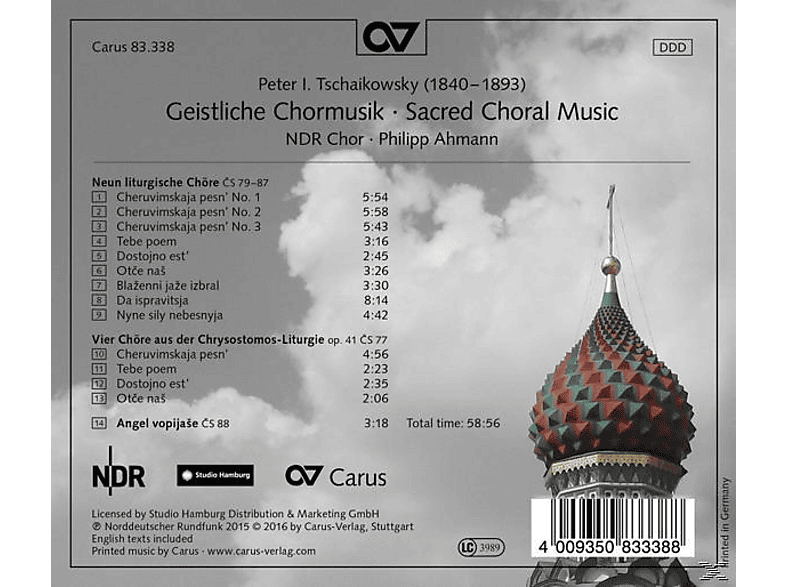 Thumbnail - Ndr Chor - Geistliche Chormusik-Neun Liturgische Chöre/+ (CD)
