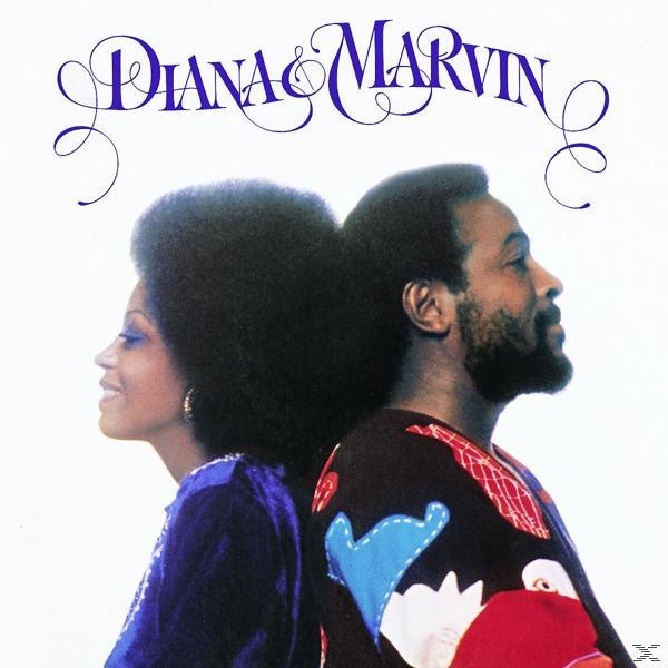 Diana & Marvin Albumcover: Zwei Personen, Diana Ross und Marvin Gaye, Rücken an Rücken.