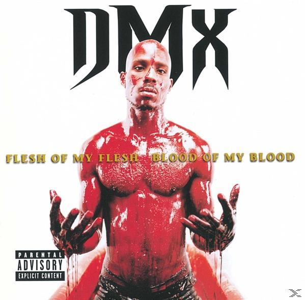 DMX, couvert de sang, sur la pochette de l'album Flesh of My Flesh, Blood of My Blood.