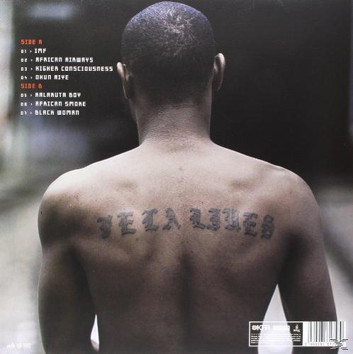 Rückseite eines Mannes mit Tattoo 'VEZA LIVES' auf dem Rücken, Album-Trackliste.