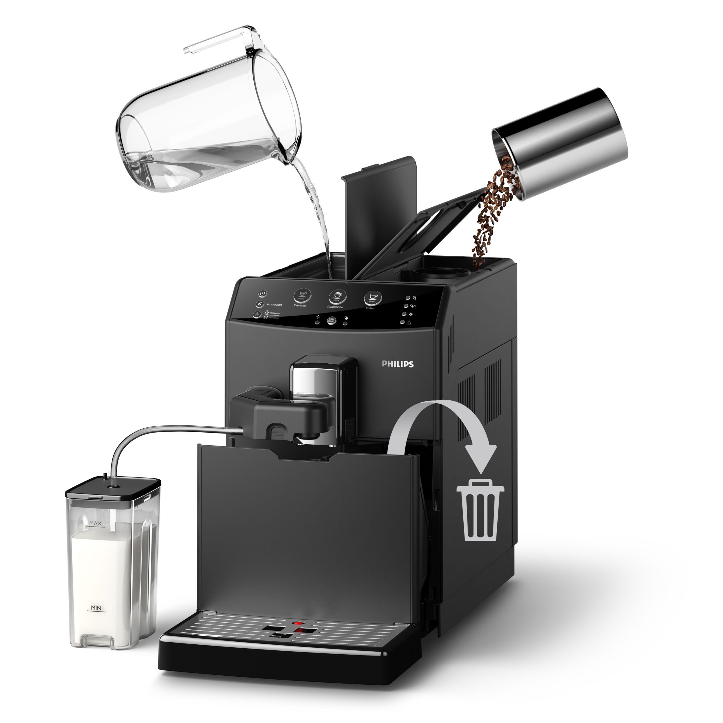 PHILIPS HD 8829/01 Kaffeevollautomat Schwarz
