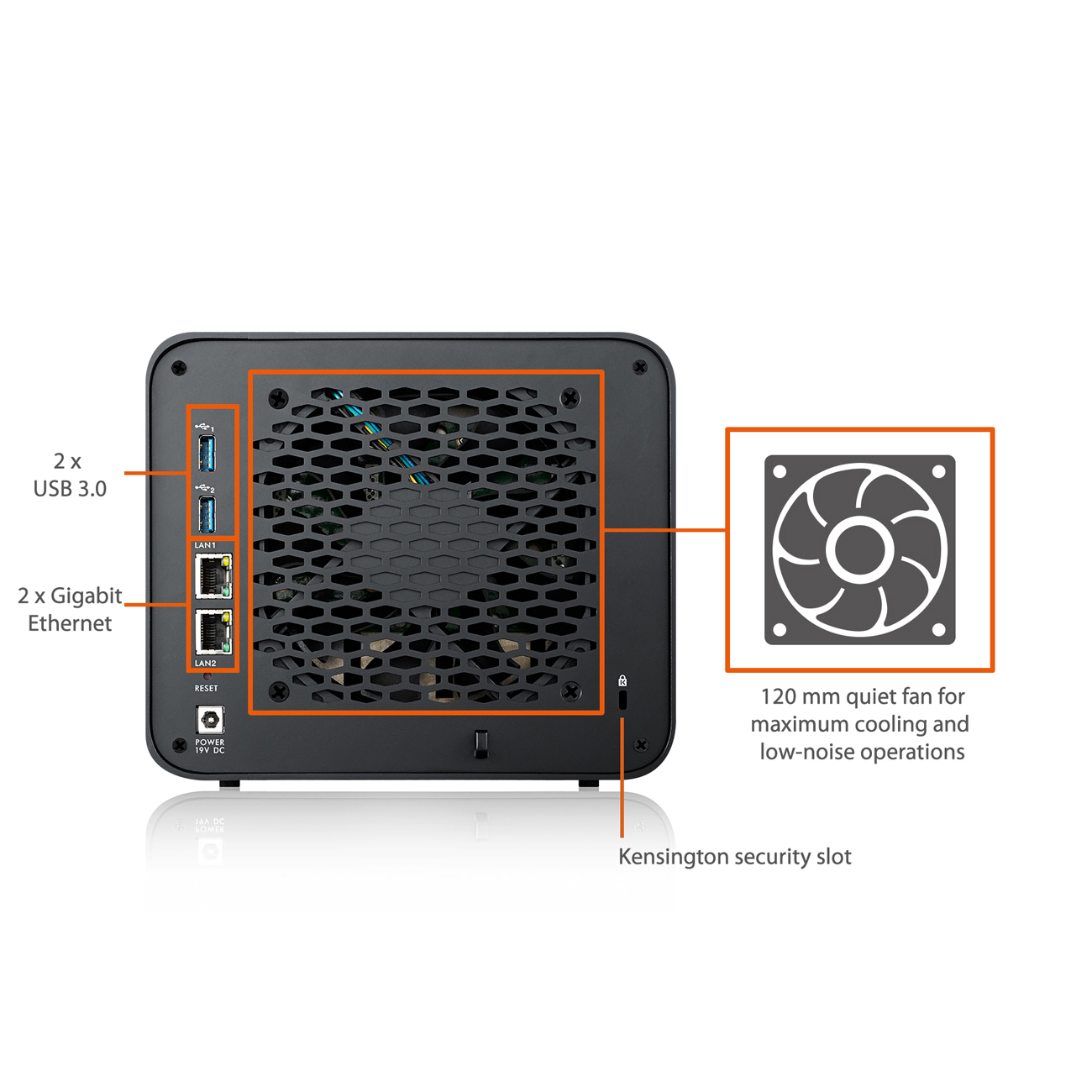 ZYXEL NAS542 4-Bay NAS-Leergehäuse 3,5 Zoll Schwarz}