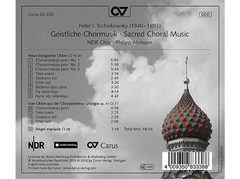 Thumbnail - Ndr Chor - Geistliche Chormusik-Neun Liturgische Chöre/+ (CD)