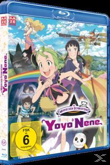 Cartoon-Blu-ray-Cover, mit Anime-Charakteren, blauem Case und Logo.