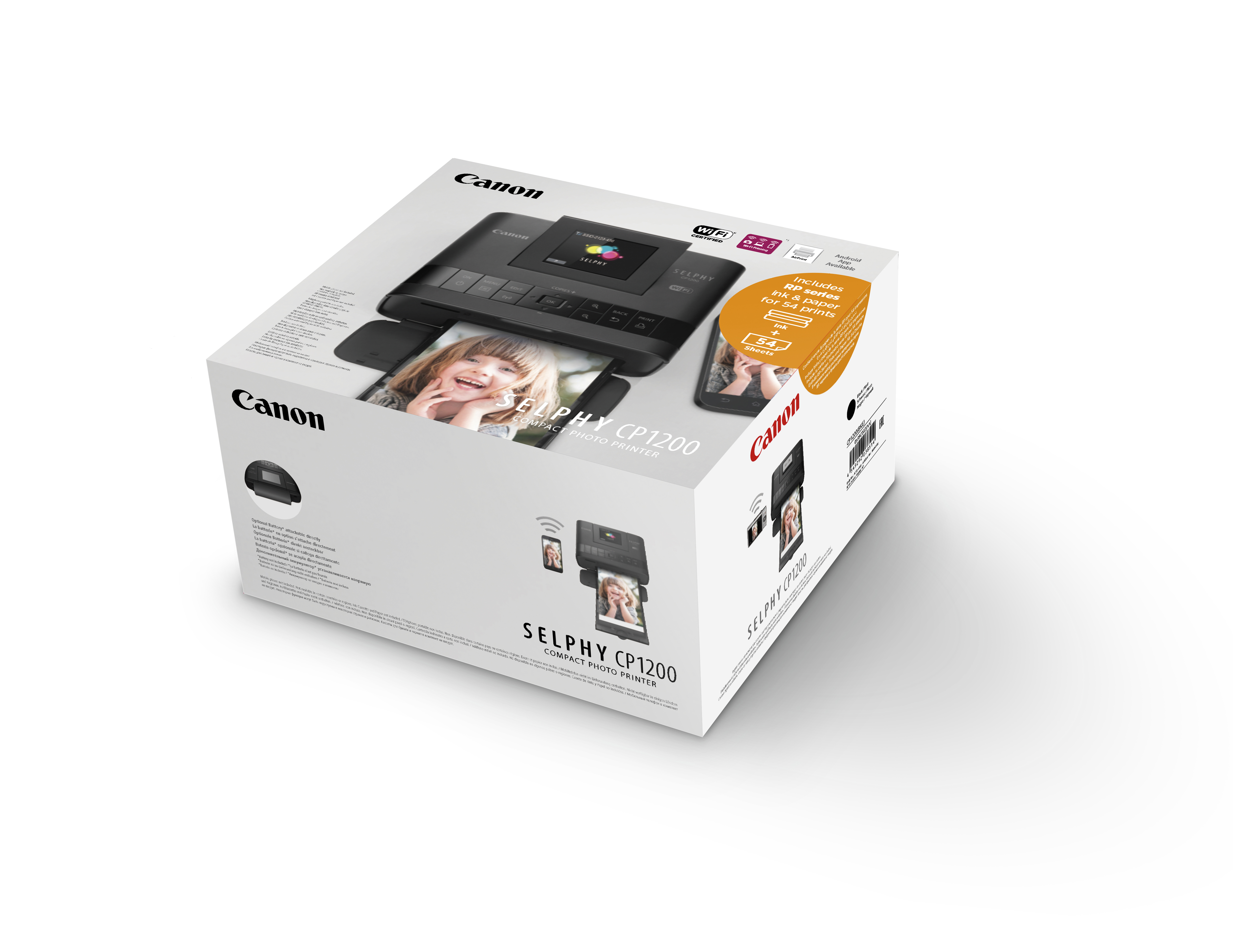 CANON SELPHY CP 1200 inkl. 54 Blatt Papier Fotodrucker Thermosublimationsdruck