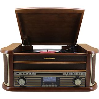 SOUNDMASTER Kompaktanlage NR545DAB mit Plattenspieler, CD/MP3, DAB+, USB, Kassette, Bluetooth