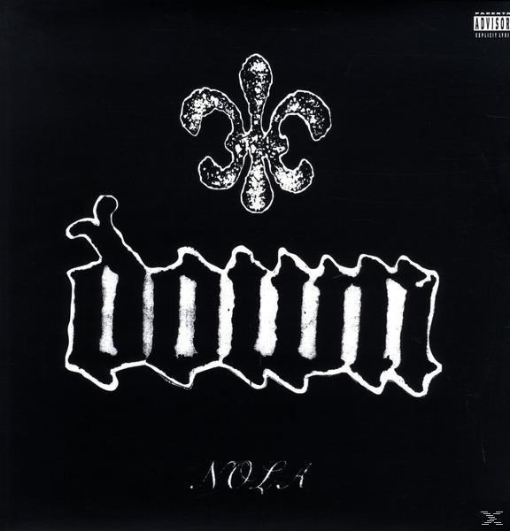 Albumcover: schwarzer Hintergrund mit weißem "DOWN"-Text und Fleur-de-lis.