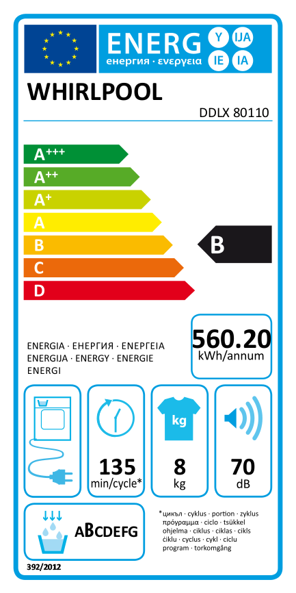 WHIRLPOOL DDLX 80110 kondenzációs száritógép +5 év motor garancia