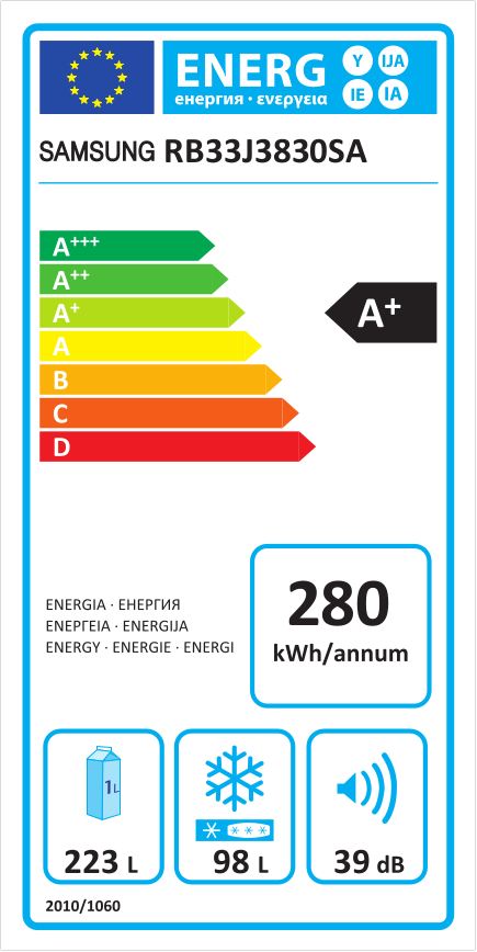 SAMSUNG RB 33 J 3830 SA / EF No Frost hűtőszekrény
