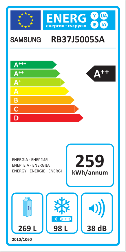 SAMSUNG RB 37 J 5005 SA / EF No Frost hűtőszekrény