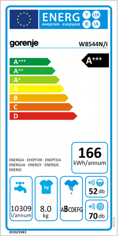 GORENJE W 8544 N/I elöltöltős mosógép