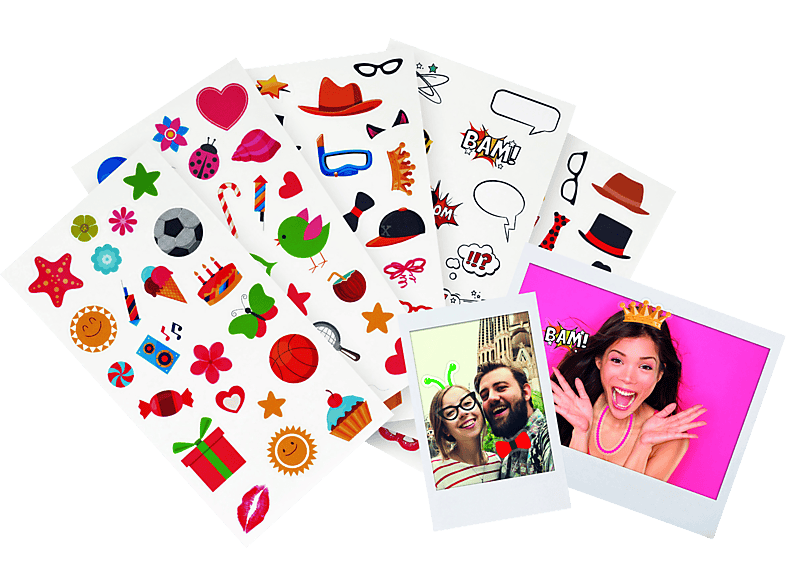 FUJIFILM 27818 Instax Fun Sticker Set, Instax Mini Film