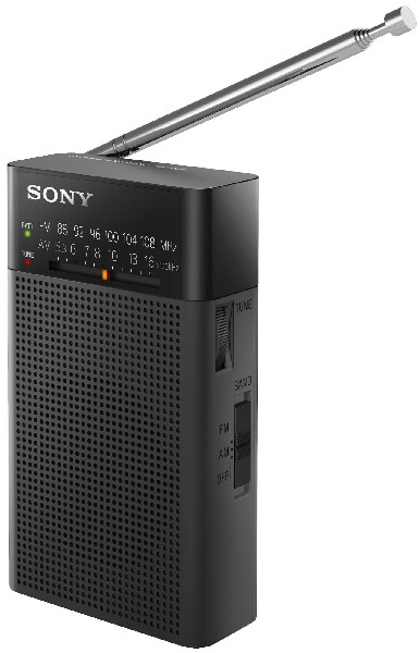 Radio portátil - Sony ICFP26.CE7, AM/FM, Indicador LED, Negro