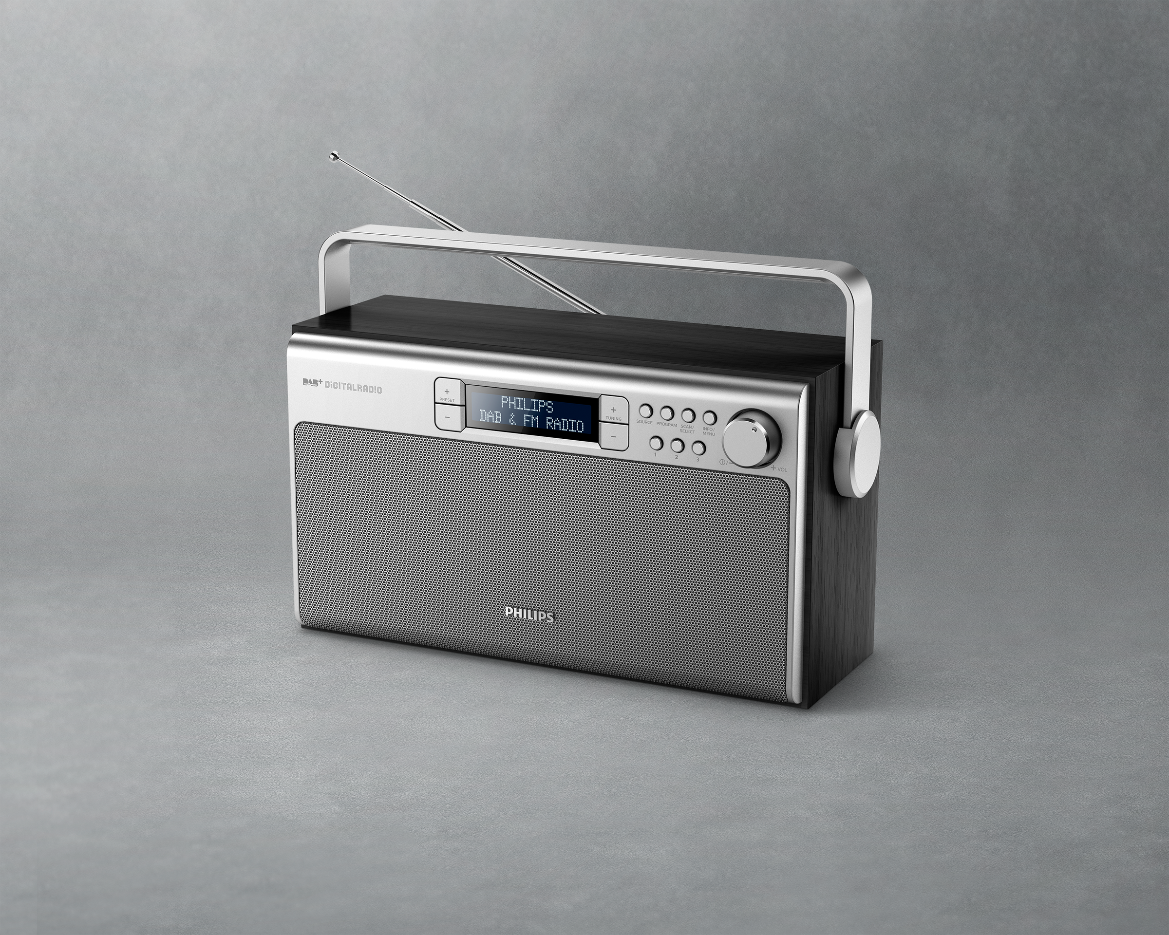 PHILIPS AE5220B/12 Digitalradio, UKW Tuner, DAB+, DAB, Schwarz