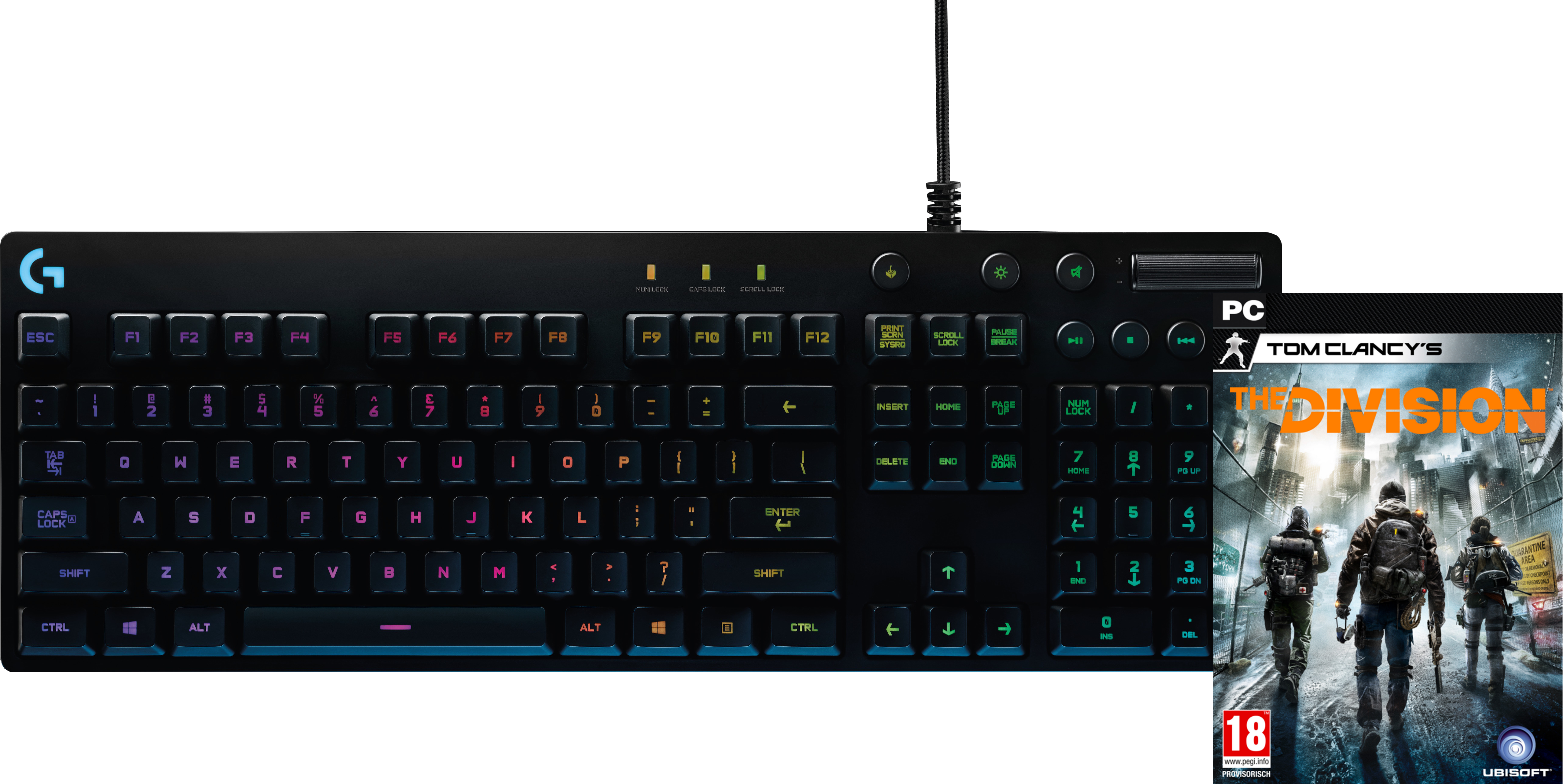 LOGITECH G810 Orion Spectrum Gaming-Tastatur inkl. Tom Clancys The Division Download-Code(920-008067)