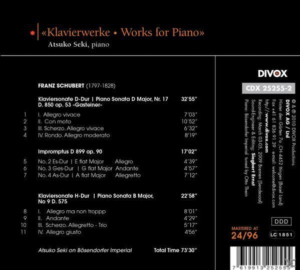 Atsuko Seki - Klavierwerke  - (CD)