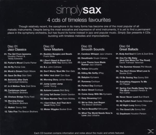 Különböző előadók - Simply Sax (CD)