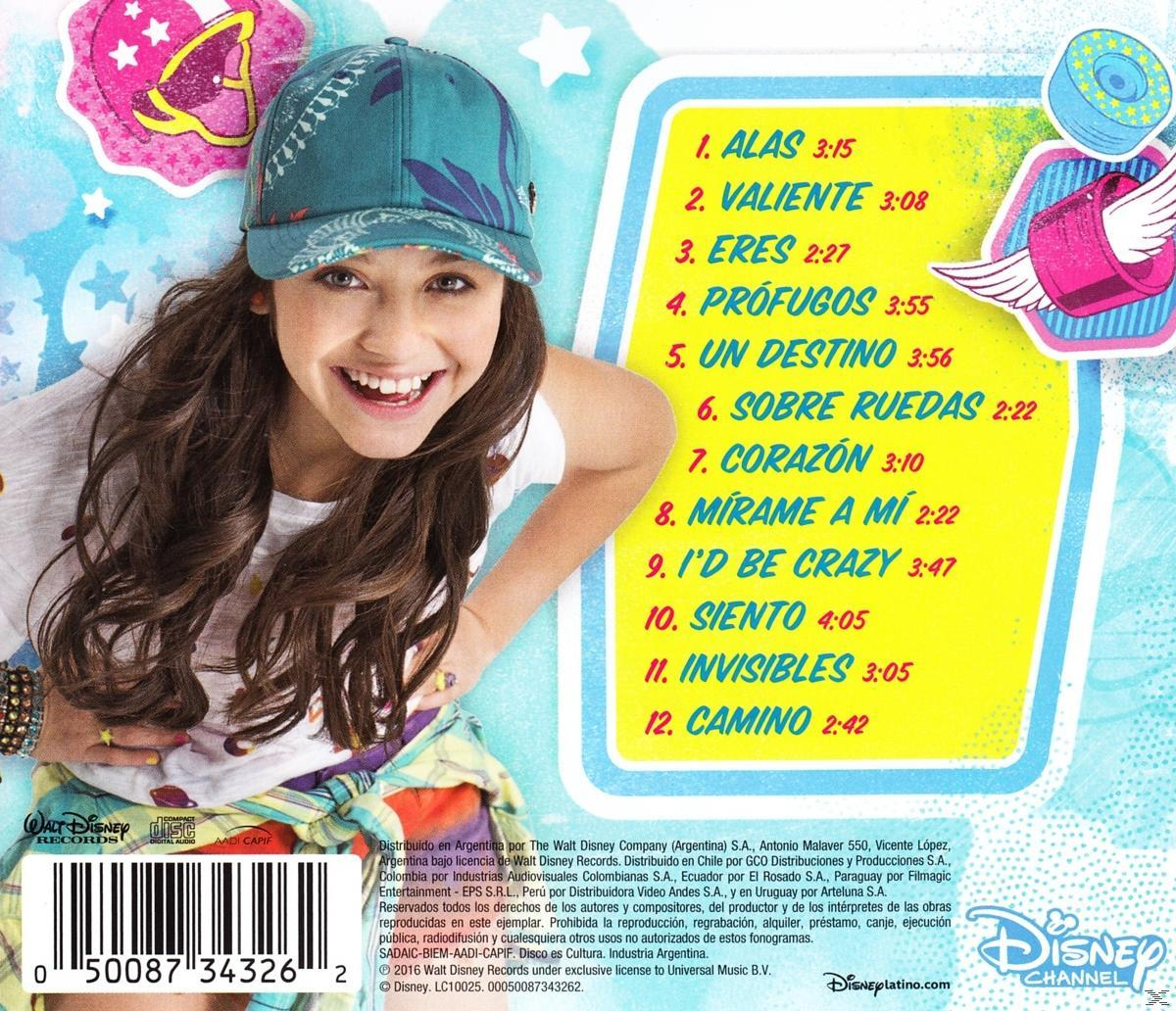 CD-Cover mit einer jungen Frau, Songliste und blauem Hintergrund.