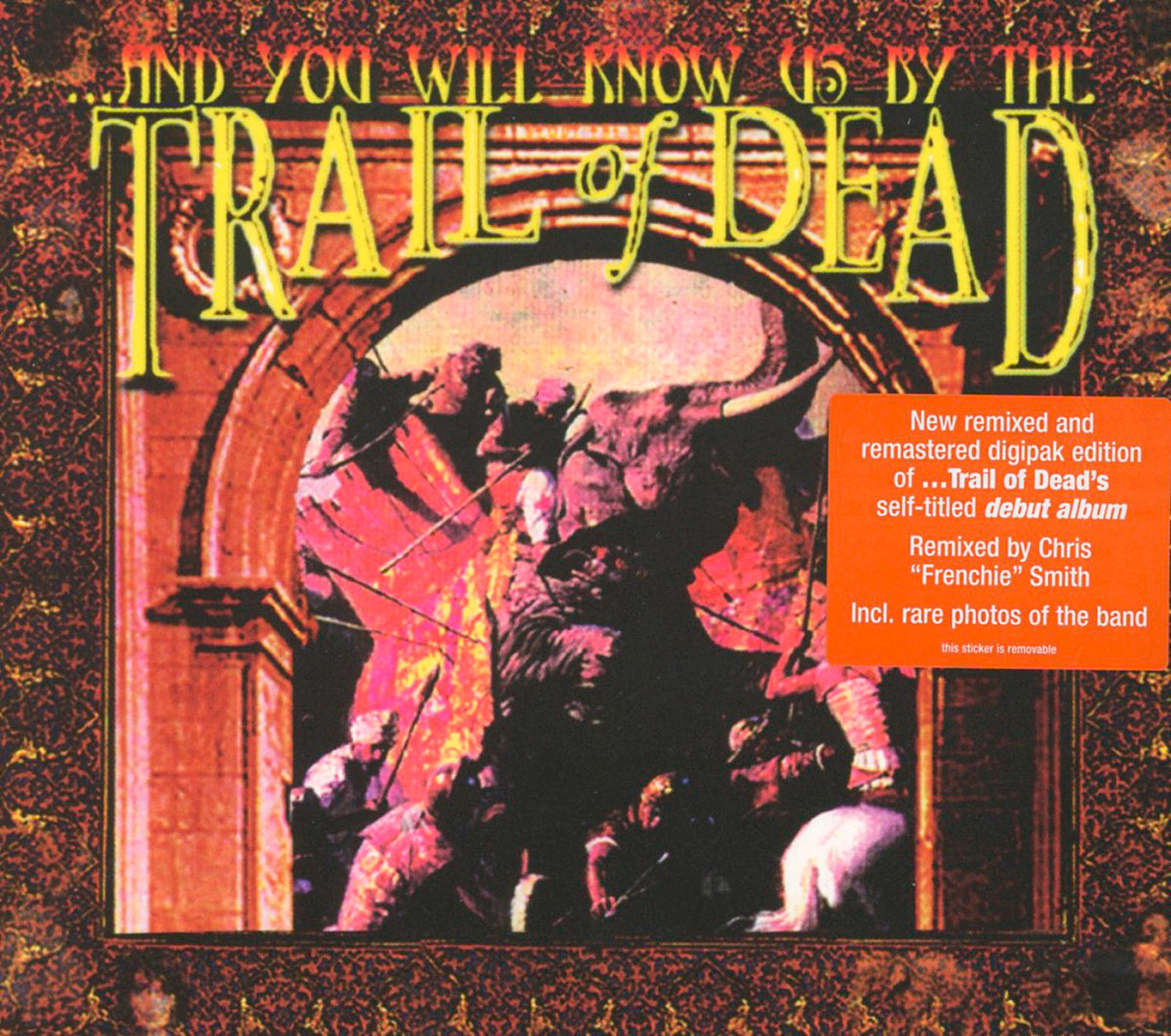 CD-Cover mit rotem Hintergrund, Bandname und einer Illustration eines Monsters.