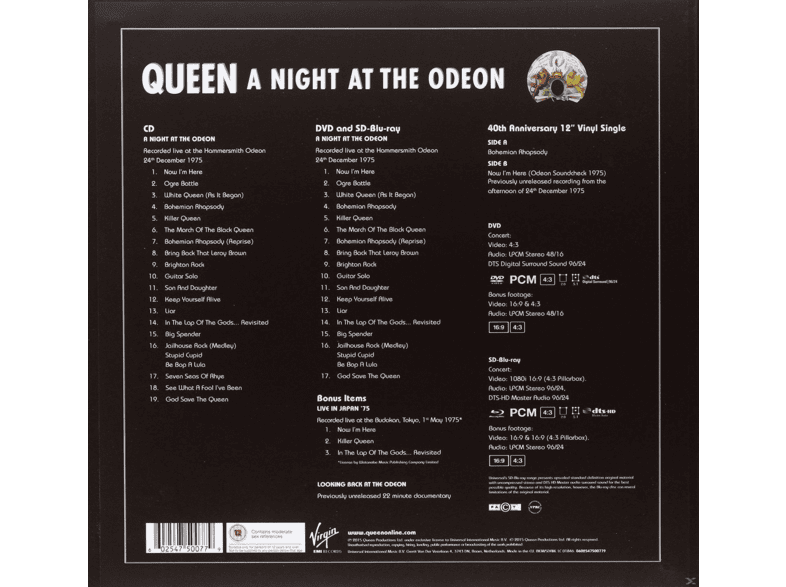 Queen - A Night at the Odeon - Hammersmith 1975 - Limited Super