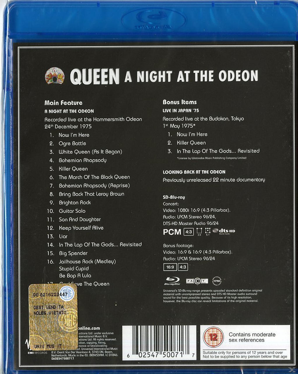 Queen - A (Blu-ray) SD Odeon – - 1975 Hammersmith Night At The
