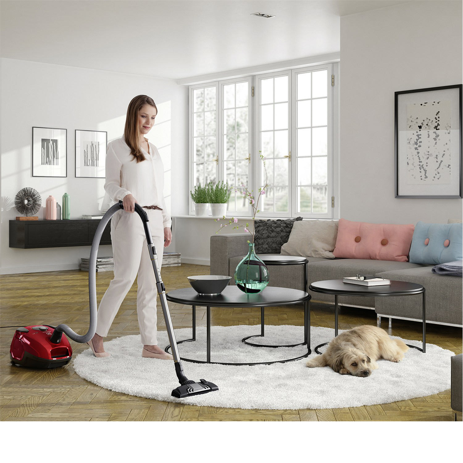 ELECTROLUX Silent Performer Parketto Toz Torbalı Elektrikli Süpürge Kırmızı ZSPPARKETT