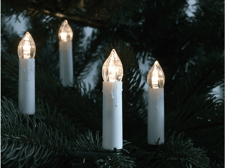 Weihnachtsbeleuchtung außen FHS Lichterkette, MediaMarkt | Warmweiß Star-Max 09205 Transparent,