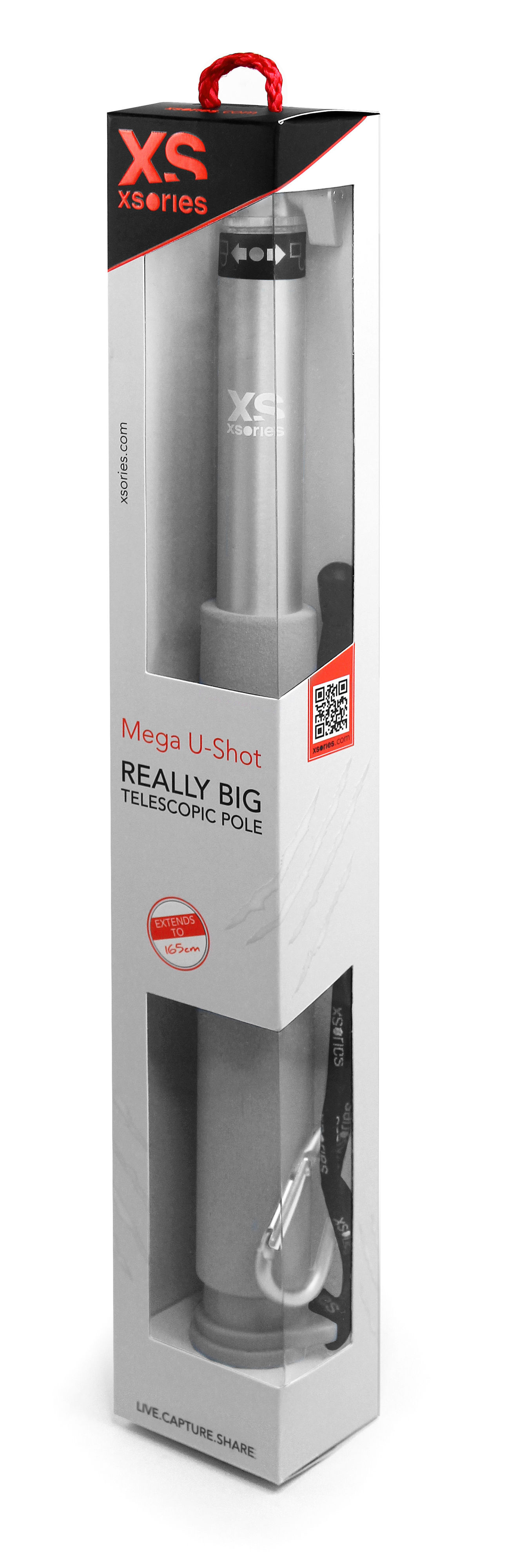 XSORIES Mega U-Shot, Teleskopstange, Silber