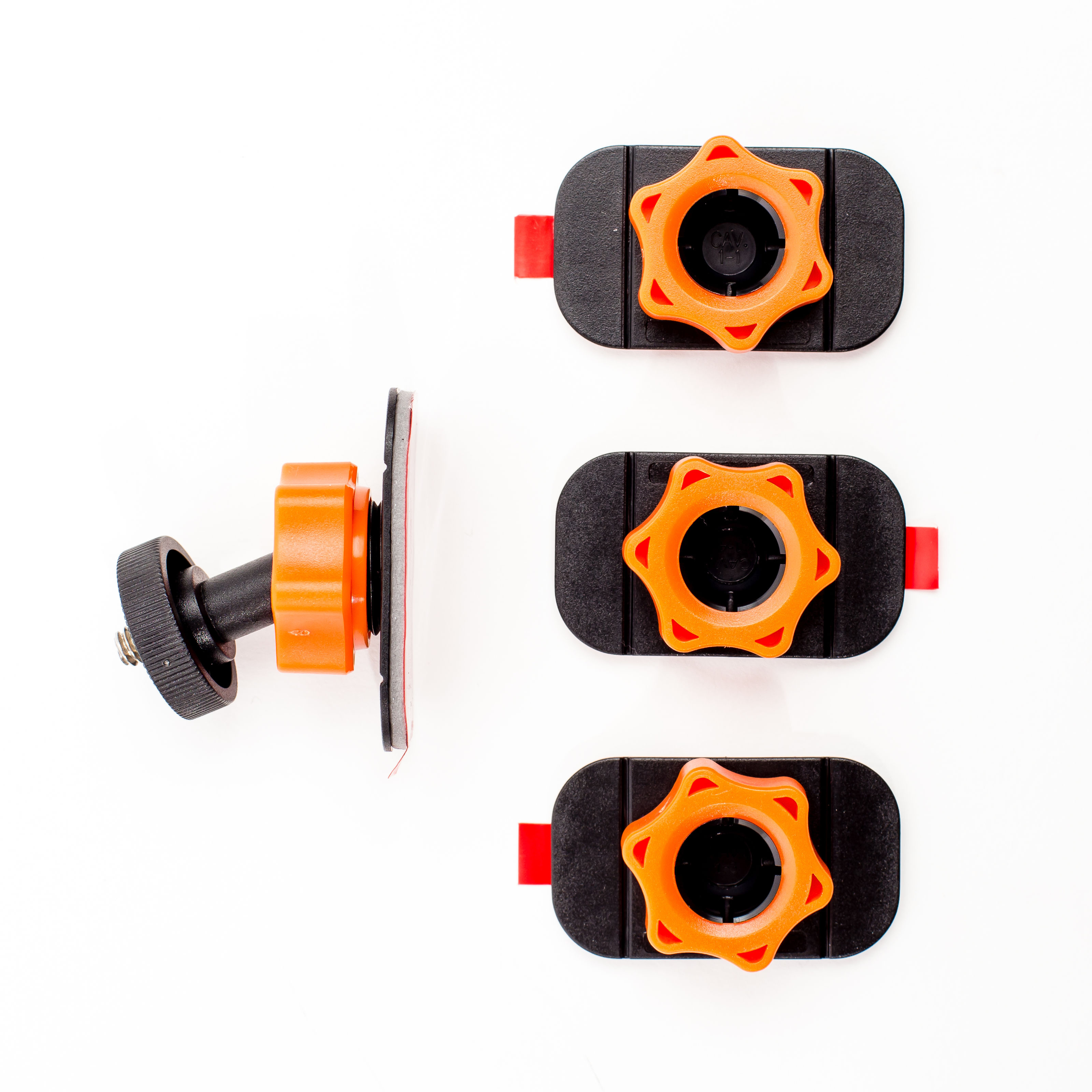 XSORIES Sticky Mounts, Halterung, Schwarz/Orange