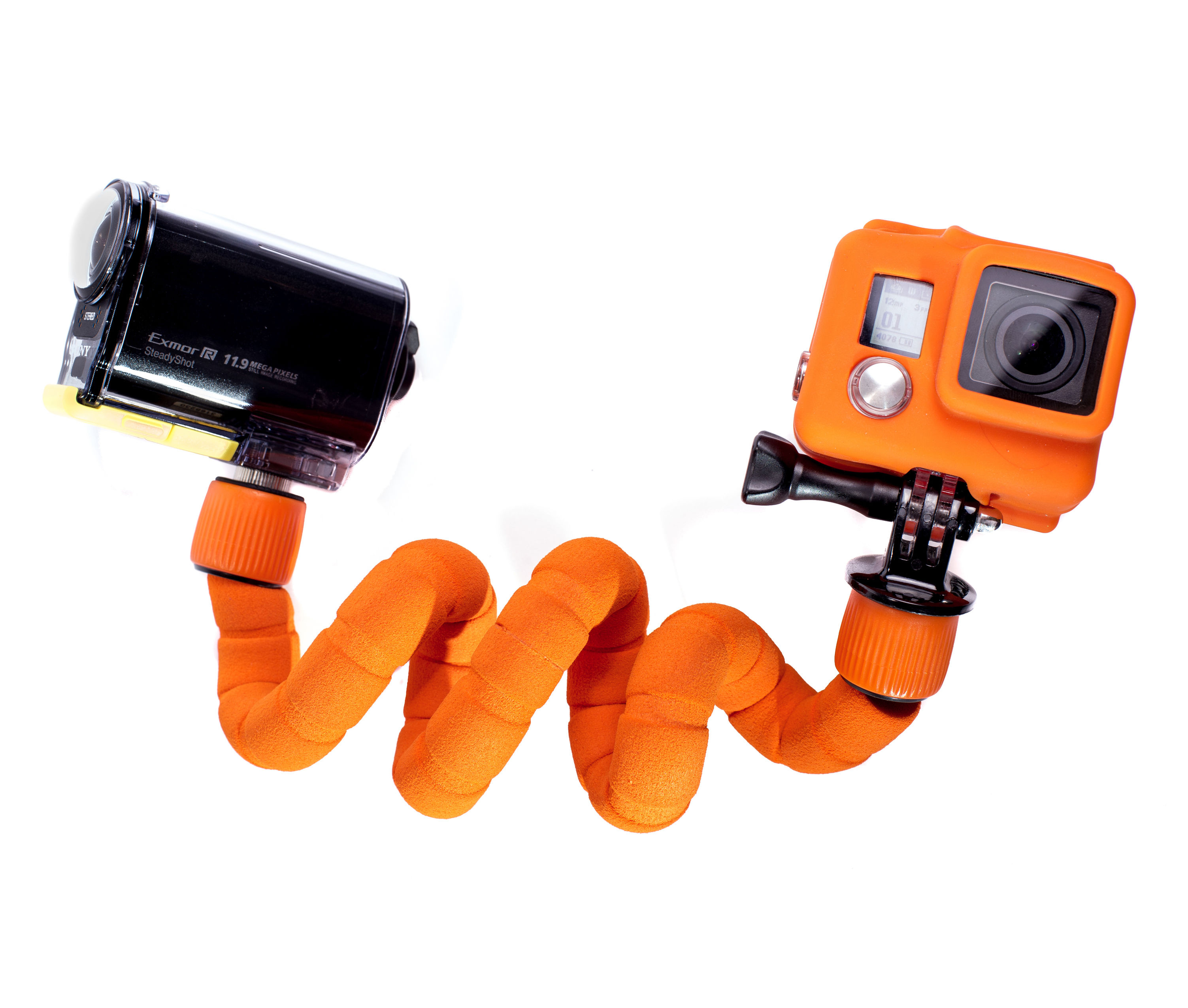 XSORIES Snake Bendy Einbein Stativ, Orange
